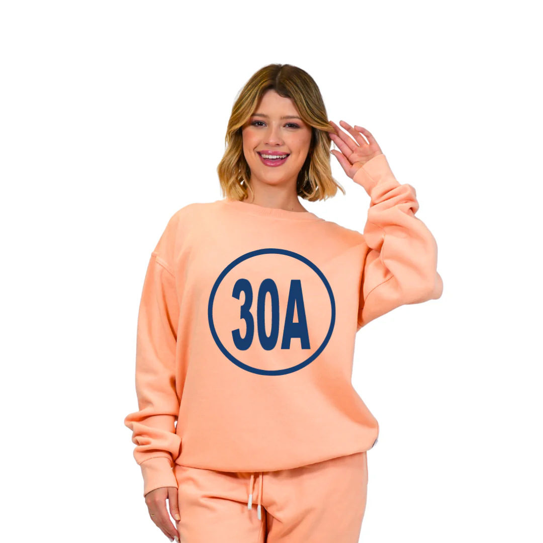 30A, Florida Panhandle Fleece Crewneck Sweatshirt - Image 2