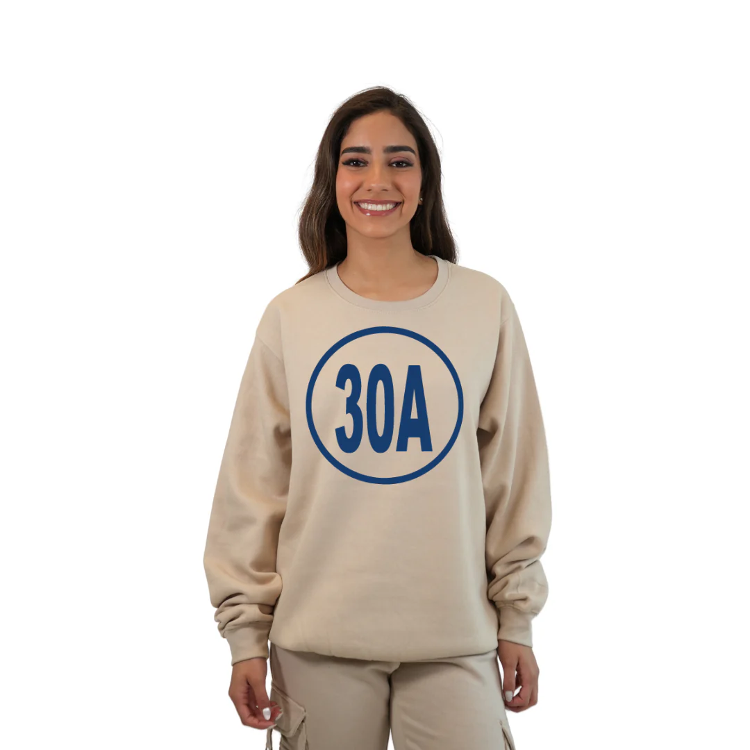 30A, Florida Panhandle Fleece Crewneck Sweatshirt - Image 3