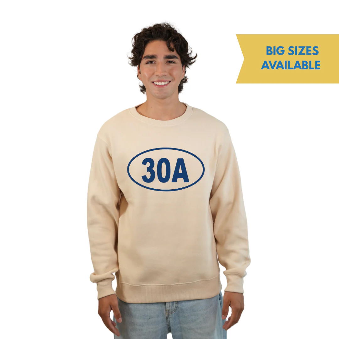 30A, Florida Panhandle Fleece Crewneck Sweatshirt Men Style 067 - Image 4