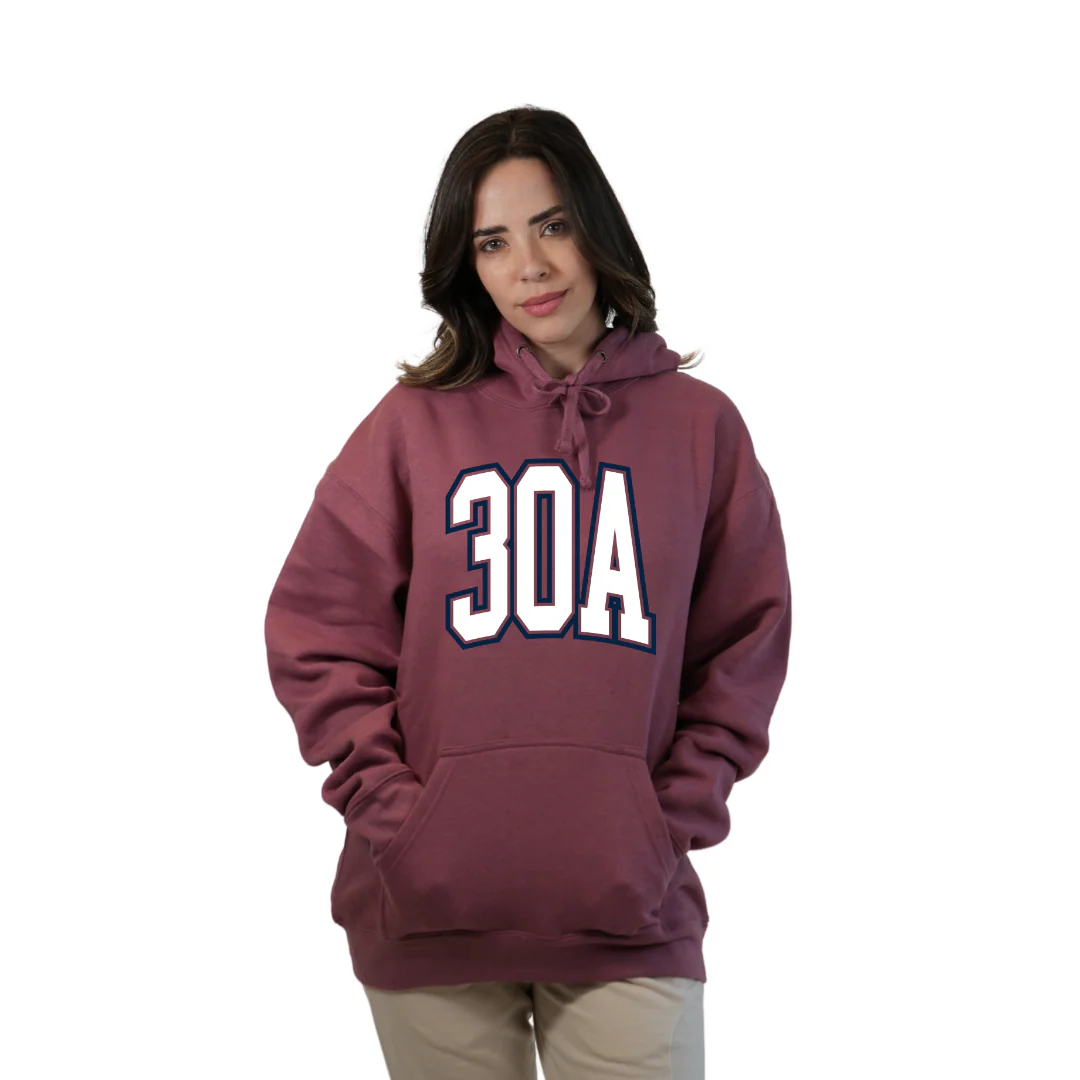 30A Map, Florida Panhandle Design Hoodie Style 252 - Image 4