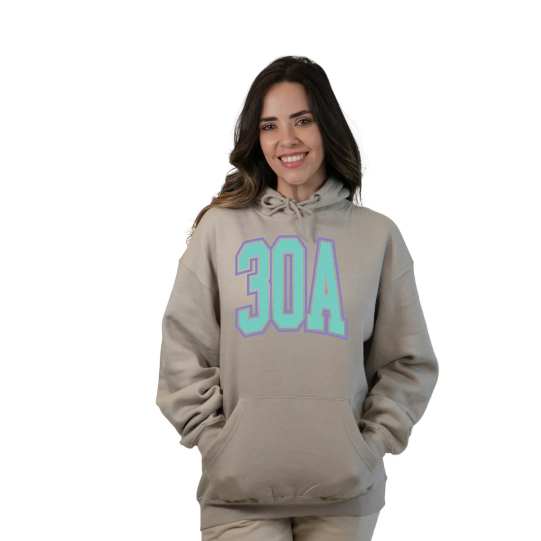 30A Map, Florida Panhandle Design Hoodie Style 252 - Image 6