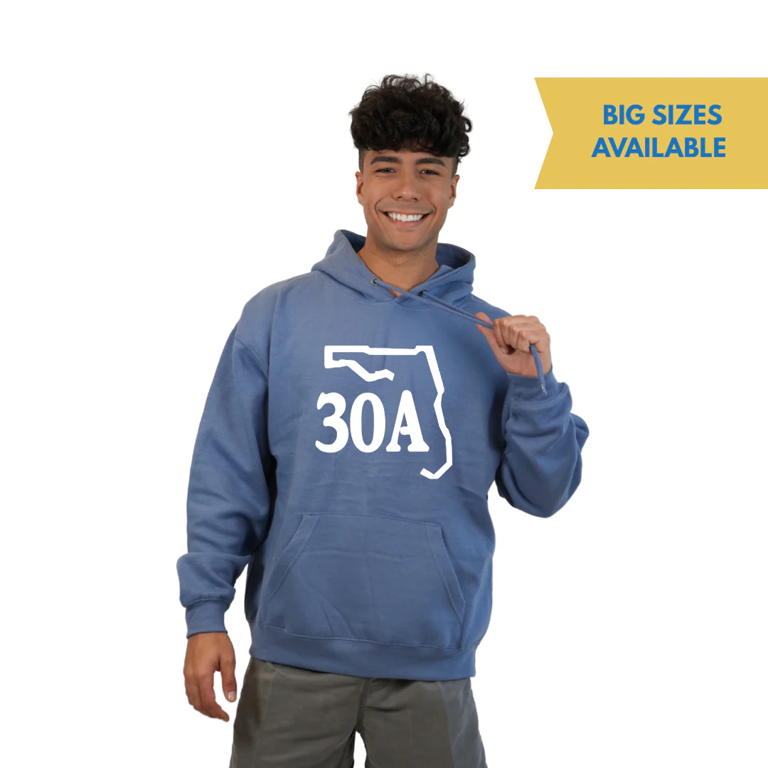 30A Map, Florida Panhandle Design Hoodie Style 252 - Image 6