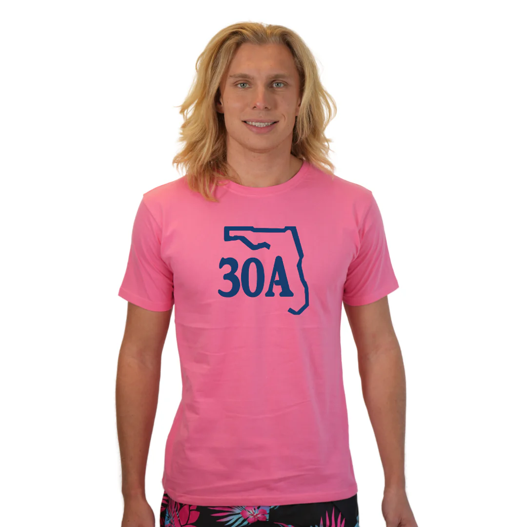 30A Map, Florida Panhandle Design T-Shirt Men - Image 6