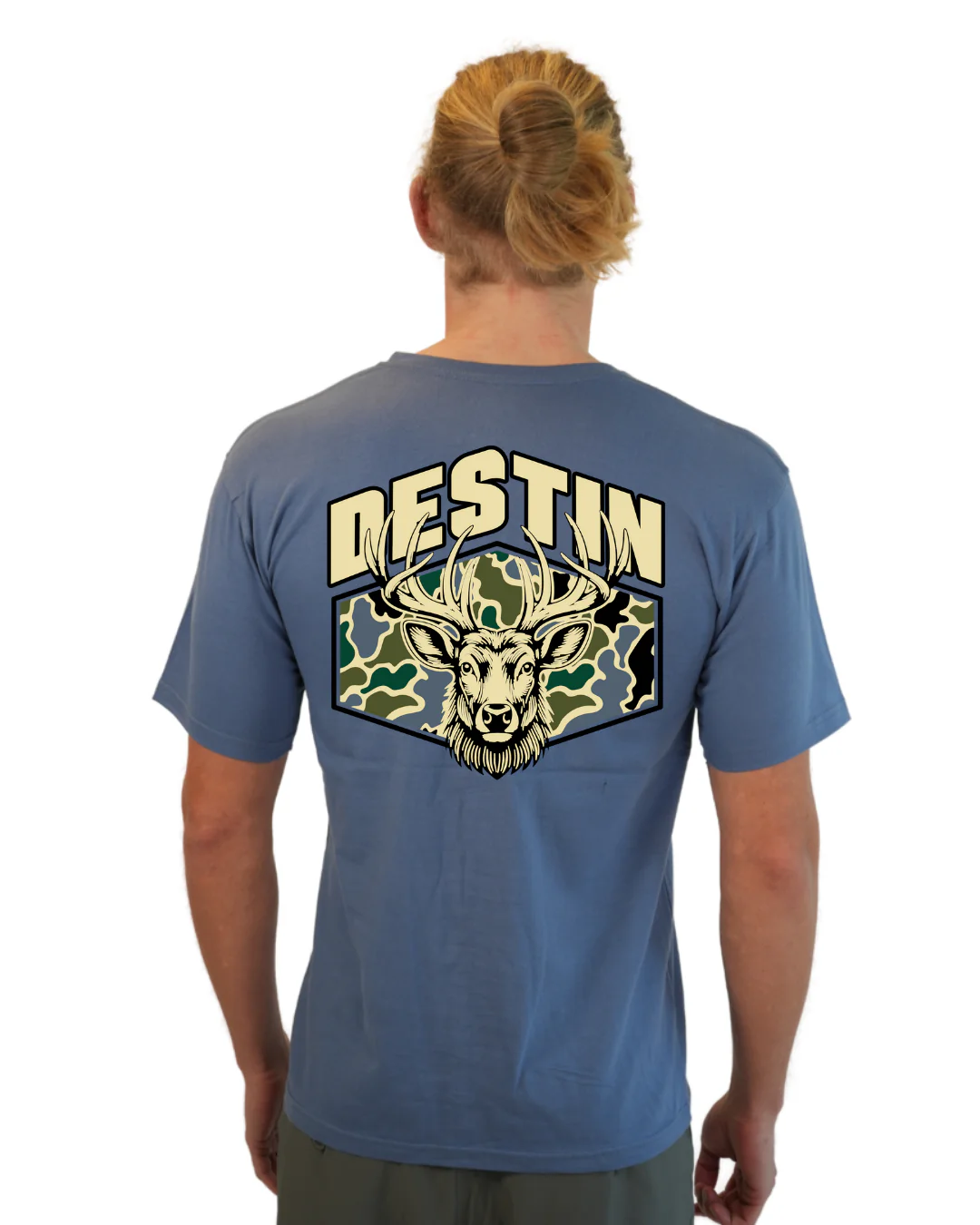 Destin Deer Men T-Shirt – Camouflage Edition - Image 2
