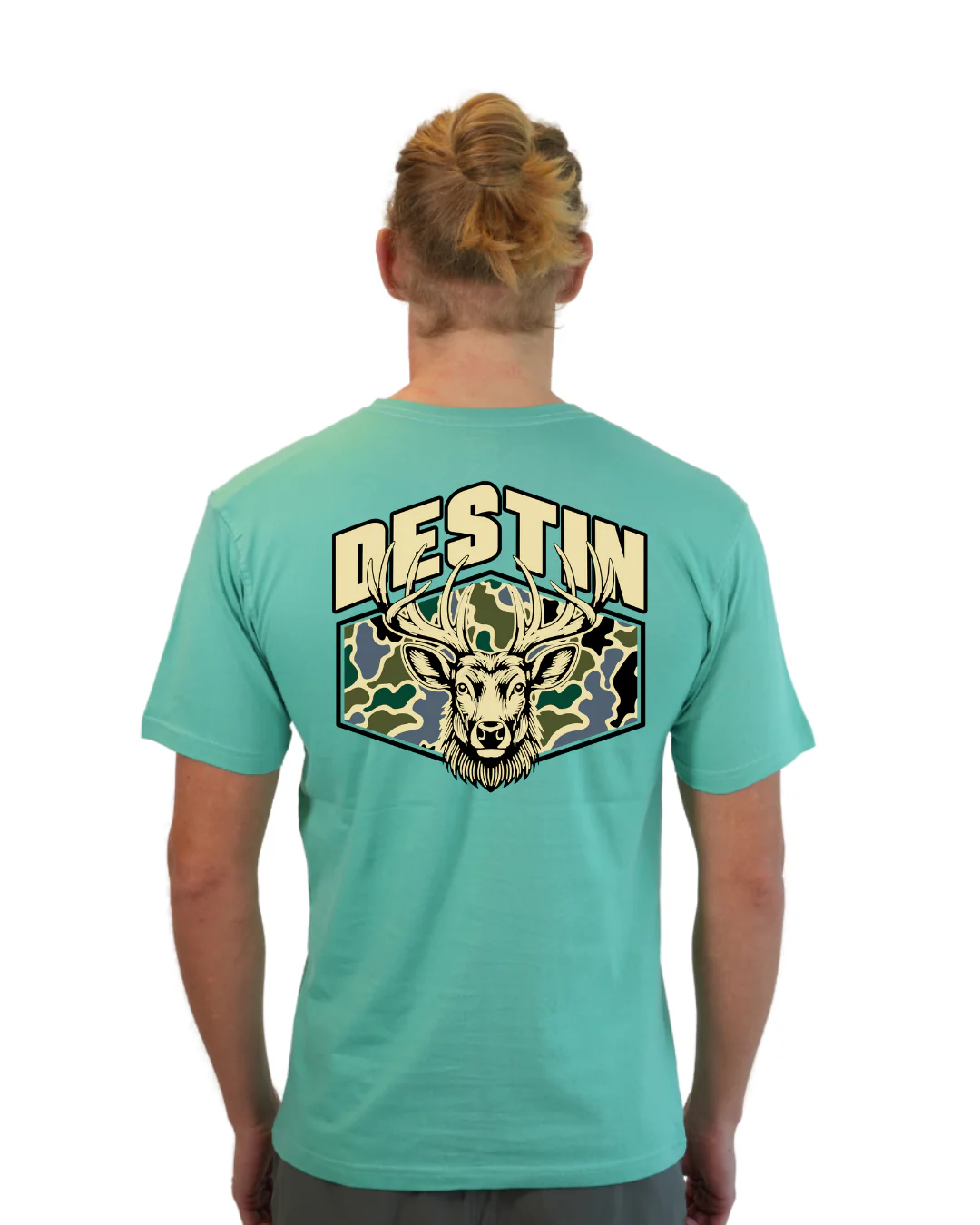 Destin Deer Men T-Shirt – Camouflage Edition - Image 9