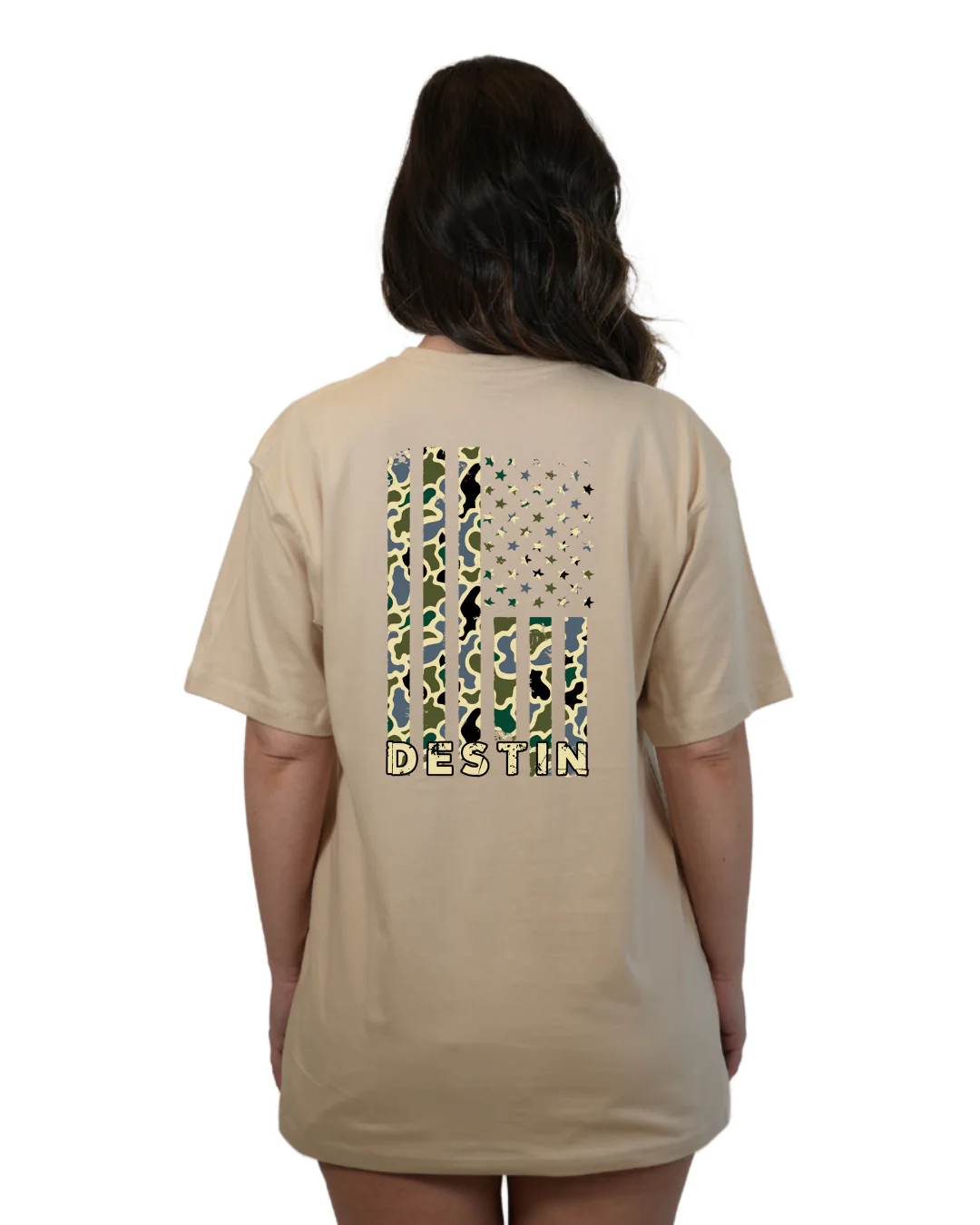 Destin American Flag T-Shirt – Camouflage Edition - Image 10