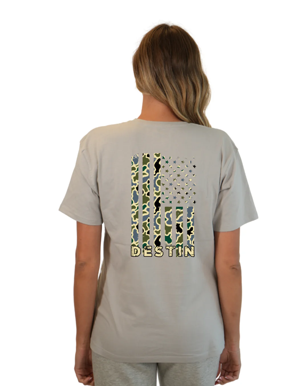 Destin American Flag T-Shirt – Camouflage Edition - Image 6