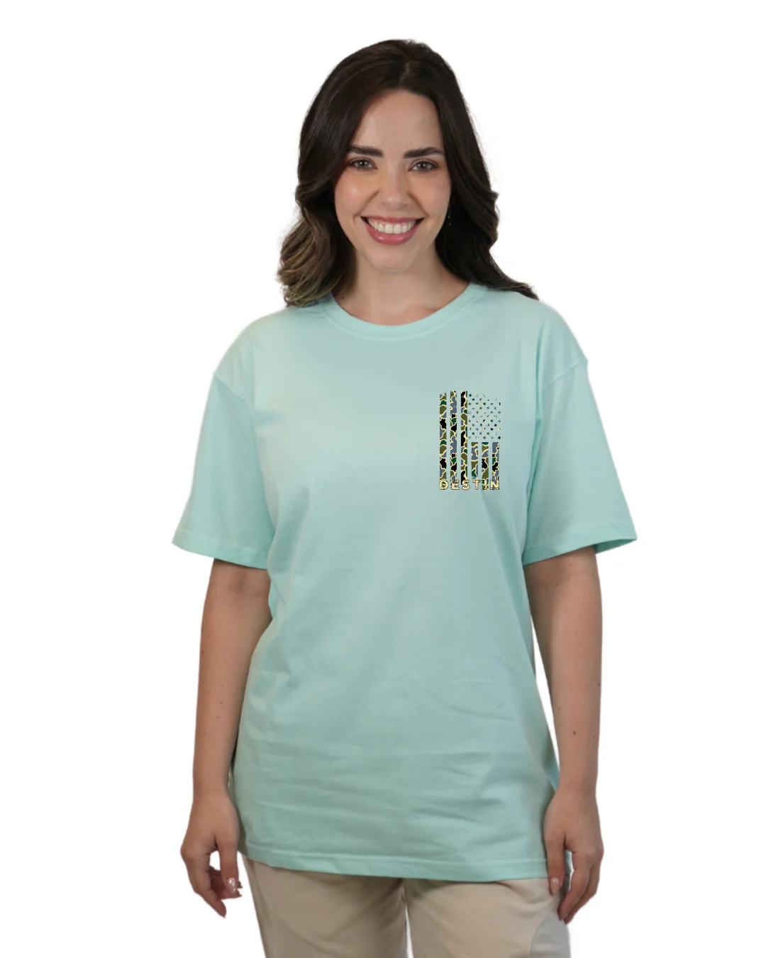 Destin American Flag T-Shirt – Camouflage Edition - Image 7