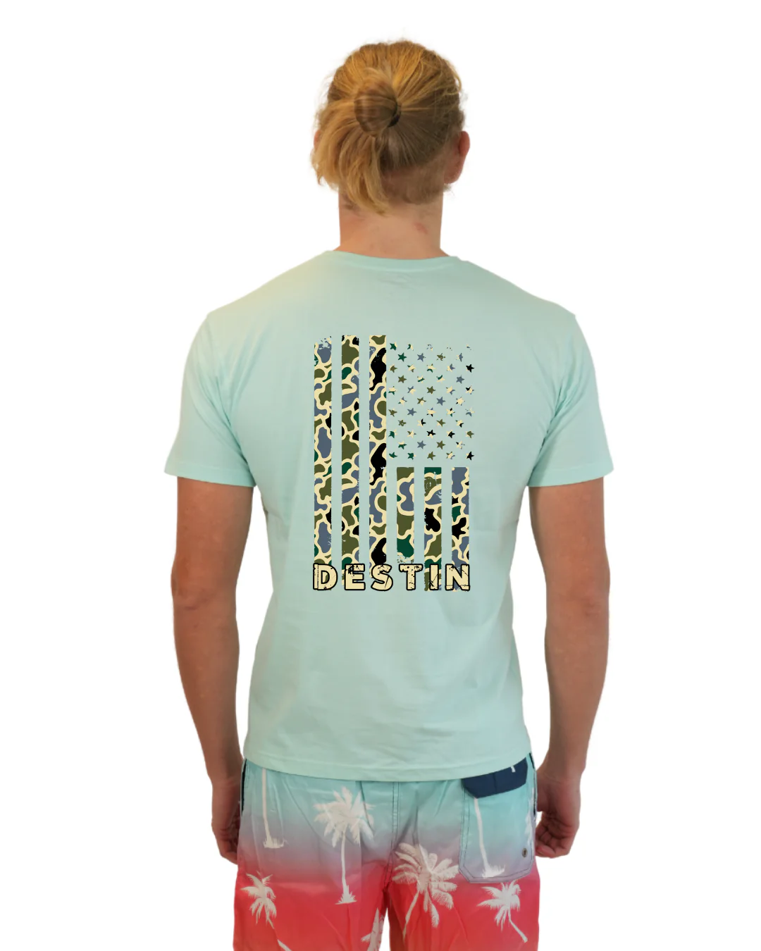 Destin American Flag Men T-Shirt – Camouflage Edition - Image 11