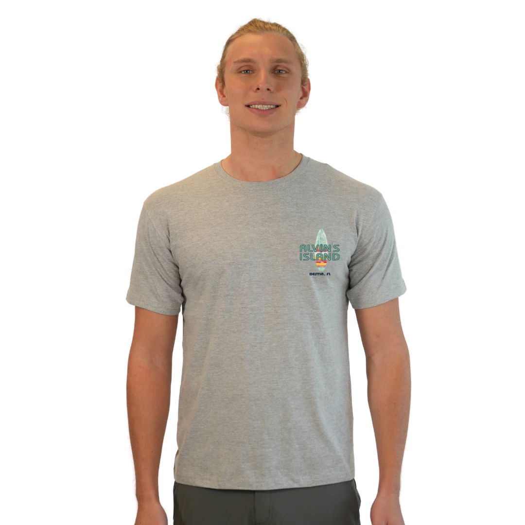 Destin Combed Cotton Men T-Shirt with a Alvin's island Surf Board Design Style CC1000 - Image 9