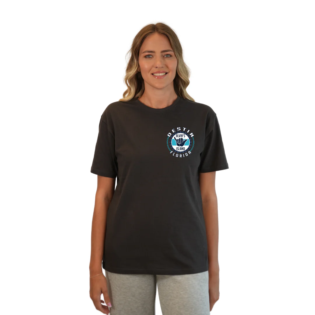 Destin Combed Cotton Women T-Shirt with a Alvin's island Hang Loose Design Style CC1000 - Image 19