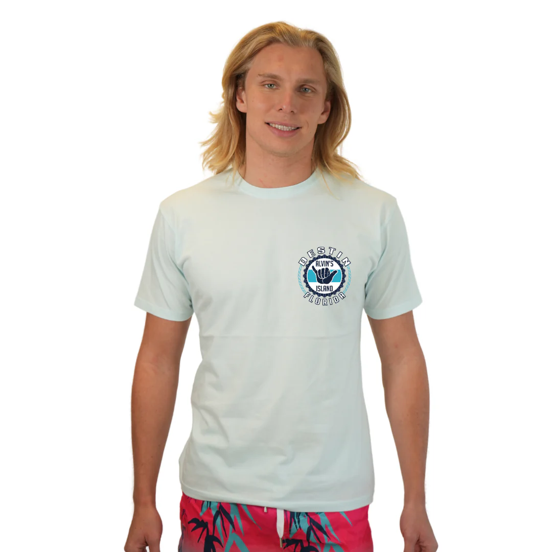 Destin Combed Cotton Men T-Shirt with a Alvin's island Hang Loose Design Style CC1000 - Image 11