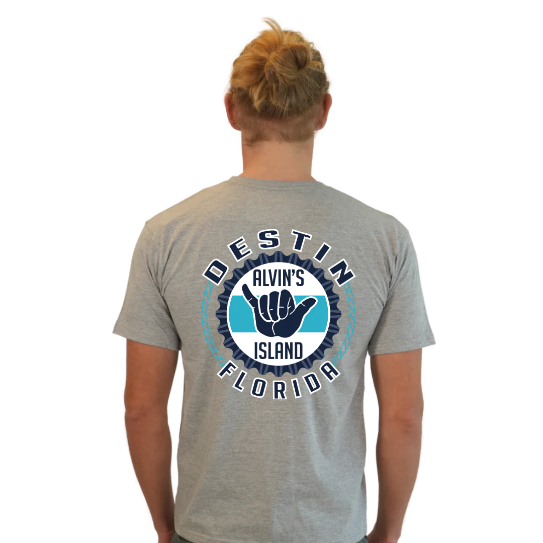 Destin Combed Cotton Men T-Shirt with a Alvin's island Hang Loose Design Style CC1000 - Image 14