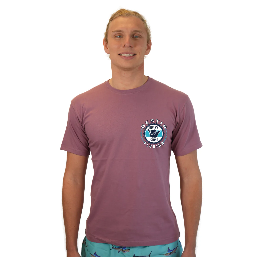 Destin Combed Cotton Men T-Shirt with a Alvin's island Hang Loose Design Style CC1000 - Image 19