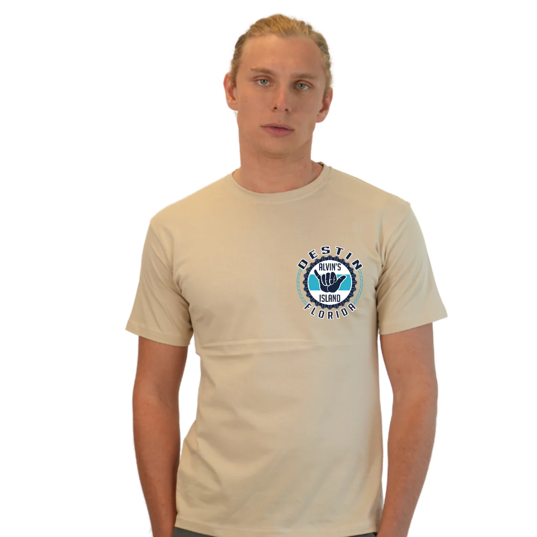 Destin Combed Cotton Men T-Shirt with a Alvin's island Hang Loose Design Style CC1000 - Image 21