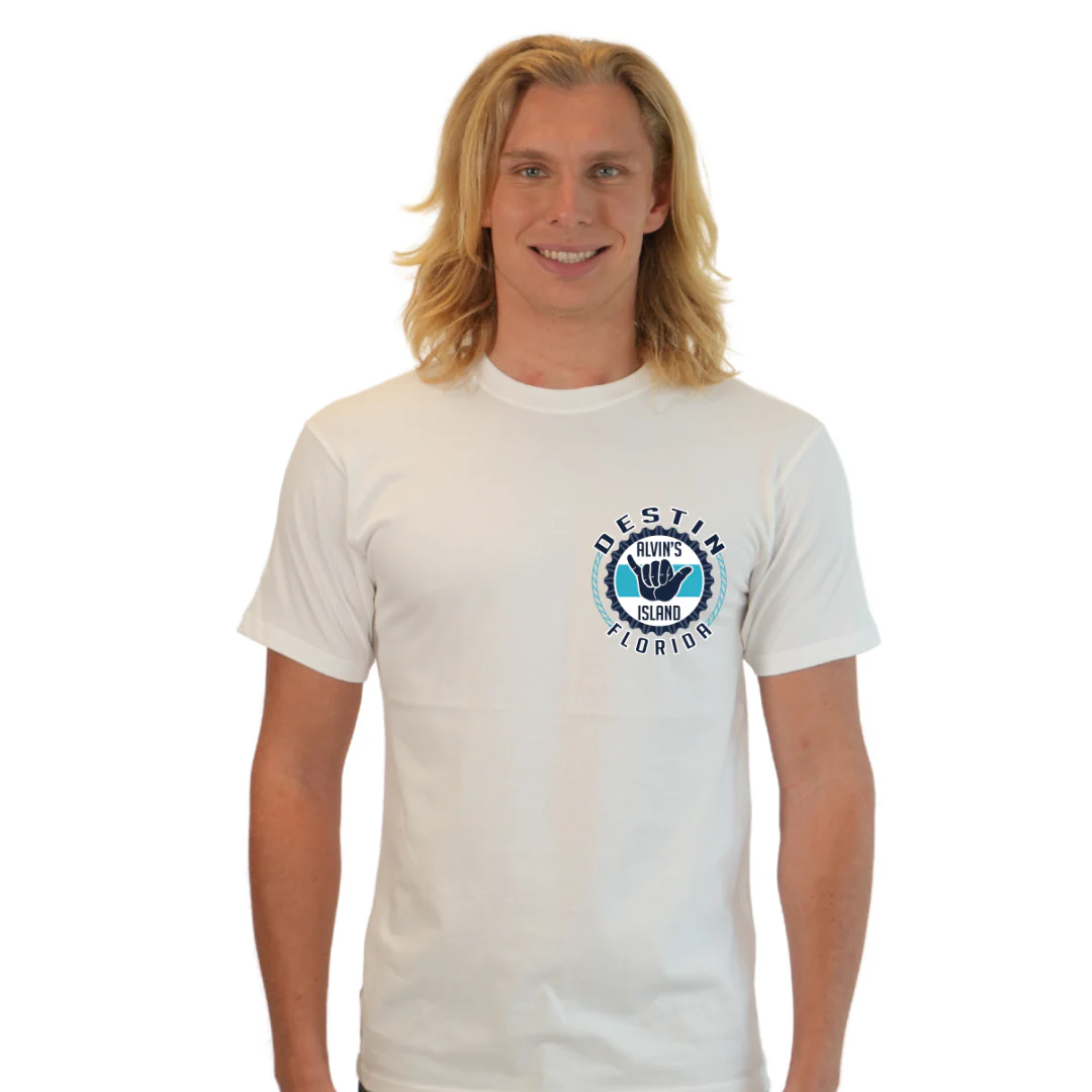 Destin Combed Cotton Men T-Shirt with a Alvin's island Hang Loose Design Style CC1000 - Image 7