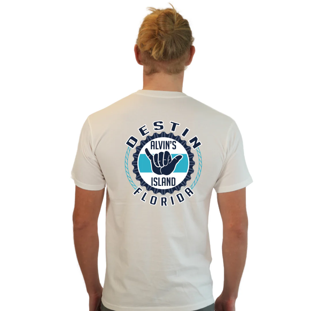 Destin Combed Cotton Men T-Shirt with a Alvin's island Hang Loose Design Style CC1000 - Image 8