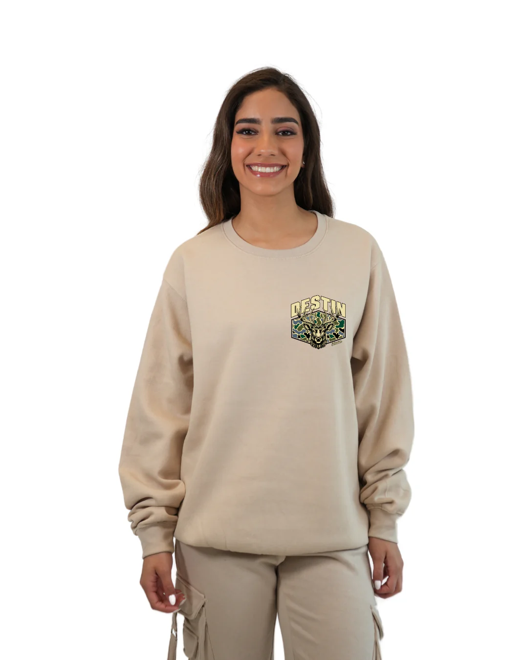 Destin Deer Women Crewneck – Camouflage Edition - Image 11
