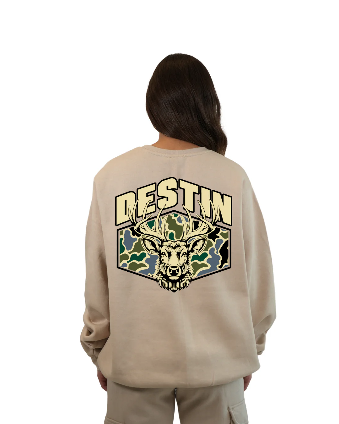 Destin Deer Women Crewneck – Camouflage Edition - Image 12
