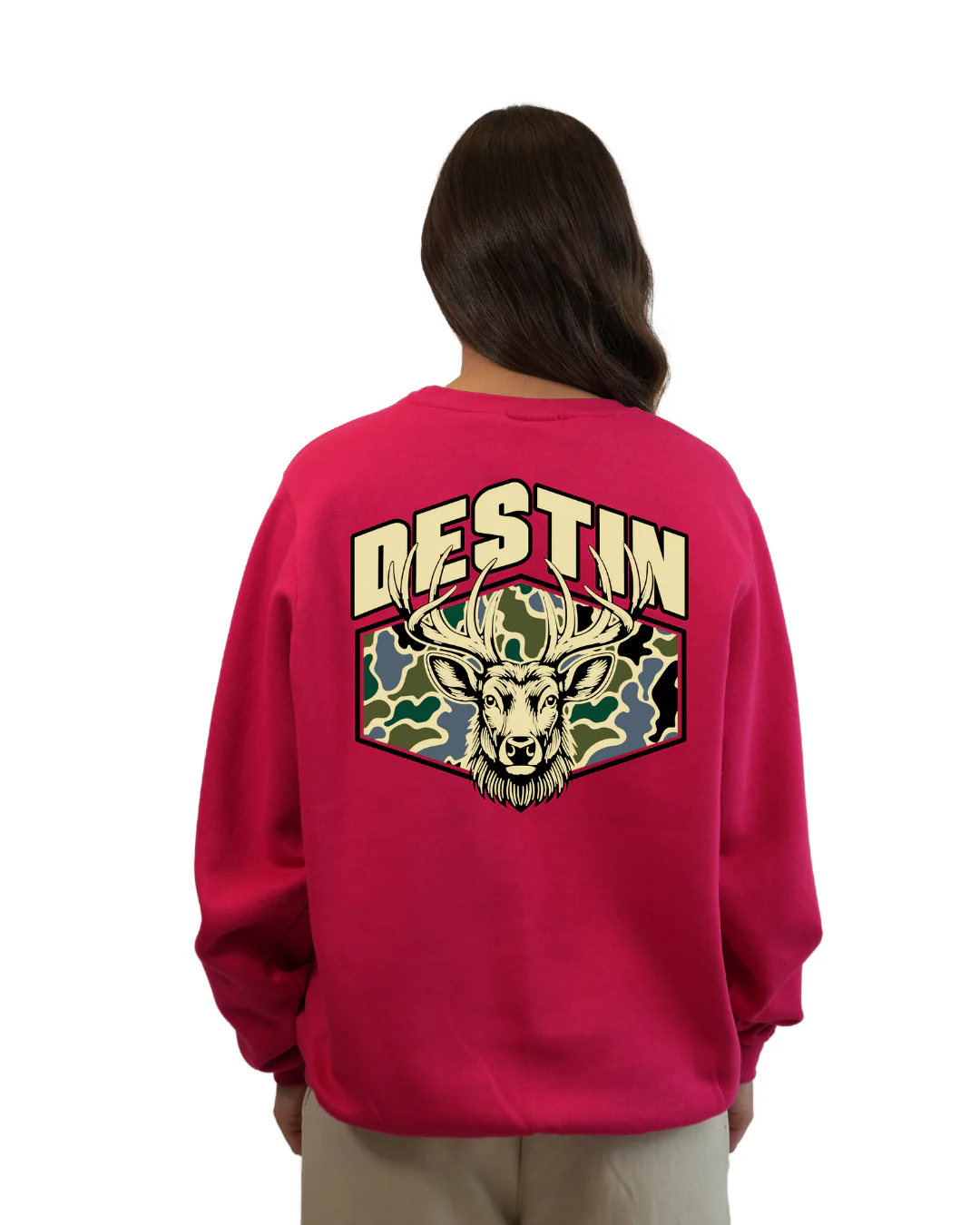 Destin Deer Women Crewneck – Camouflage Edition - Image 13