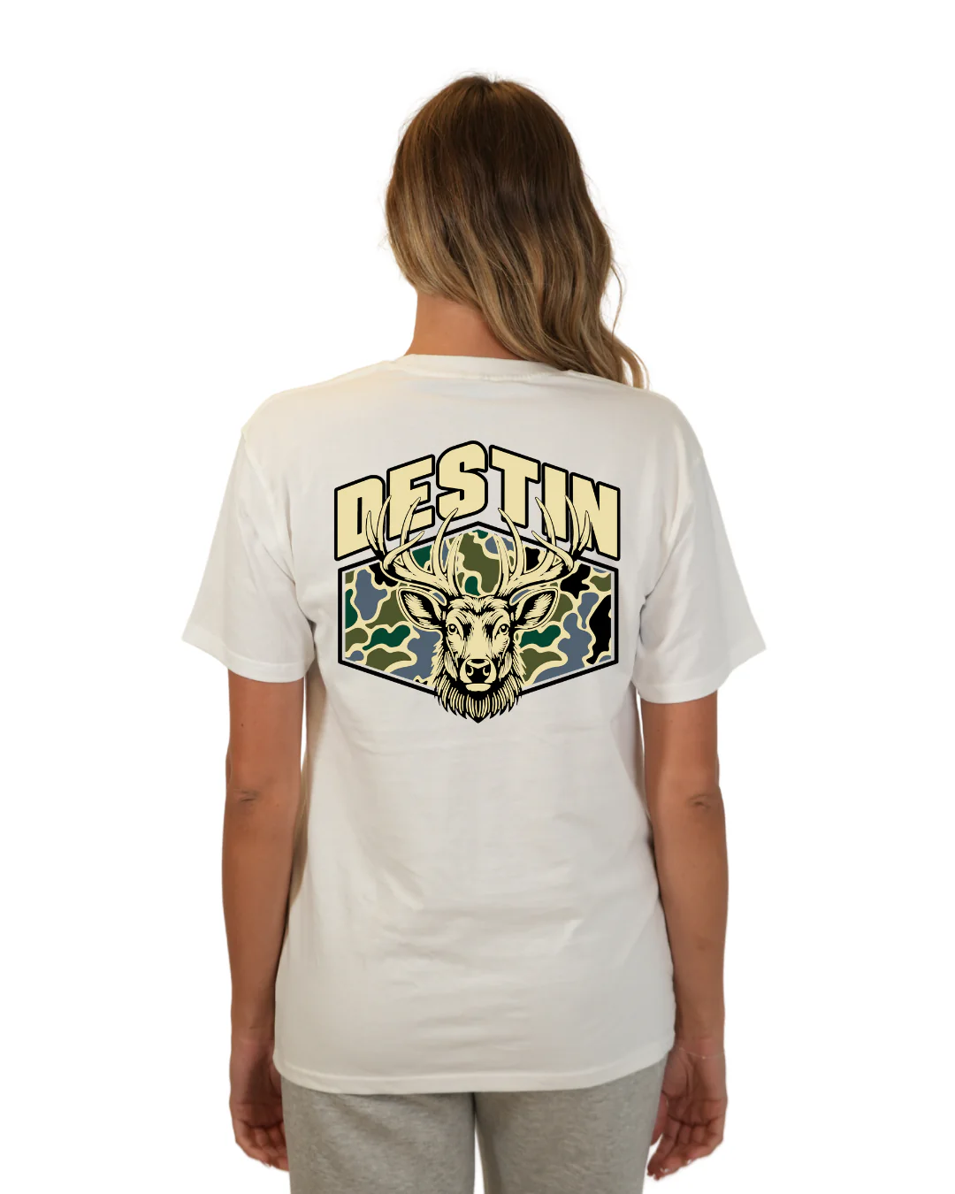 Destin Deer  Women T-Shirt – Camouflage Edition - Image 2