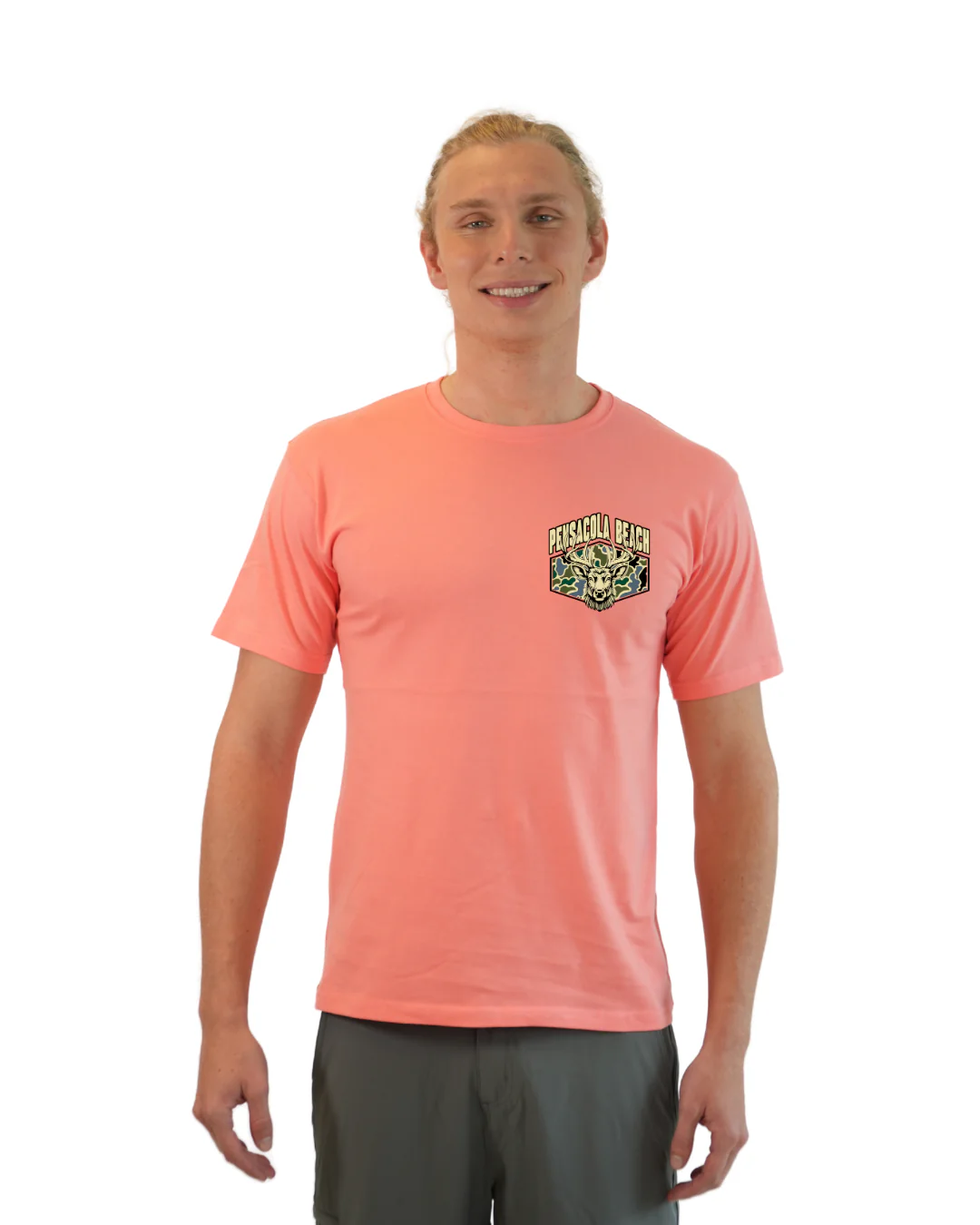 Pensacola Beach Deer Men T-Shirt – Camouflage Edition - Image 11