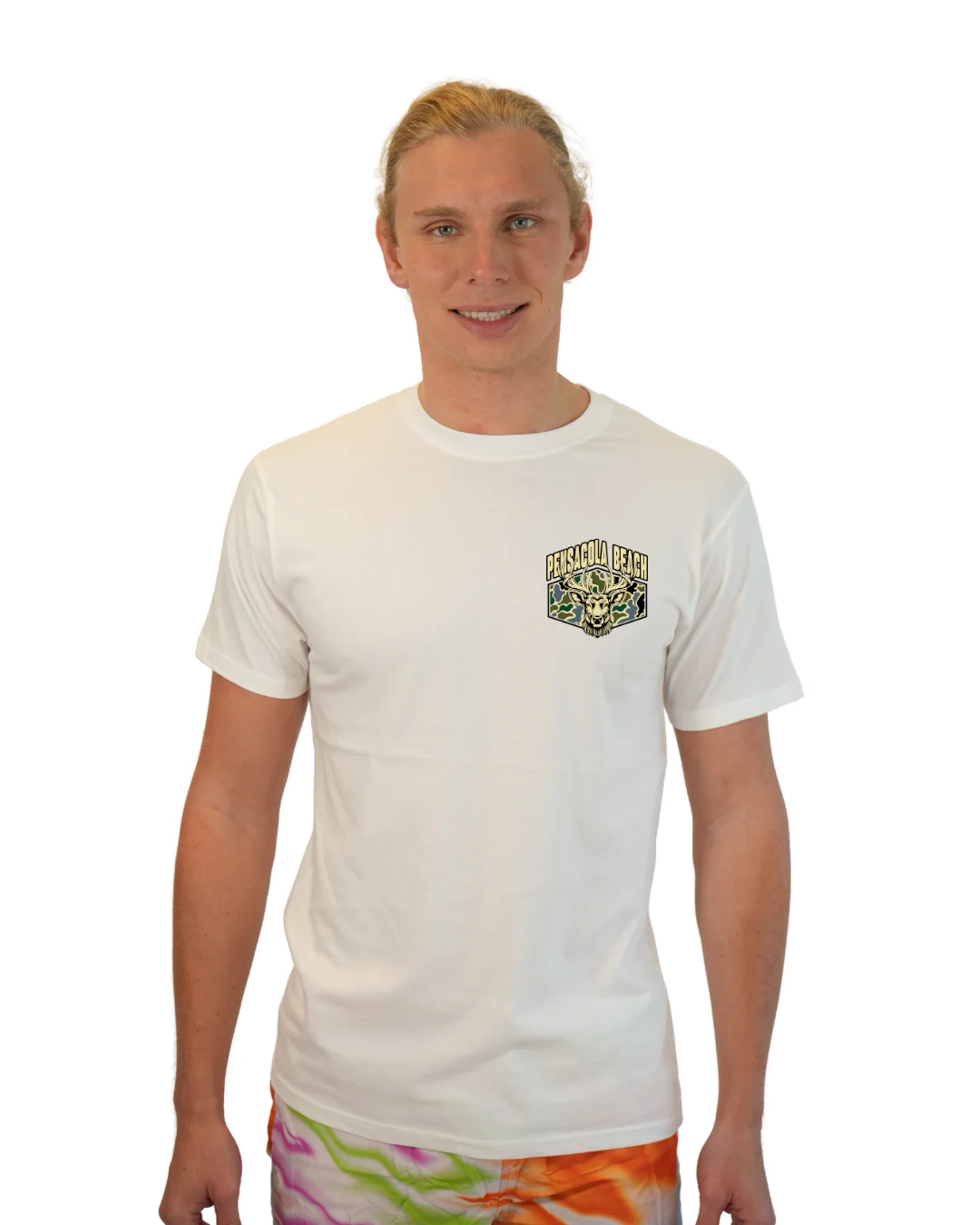Pensacola Beach Deer Men T-Shirt – Camouflage Edition - Image 13