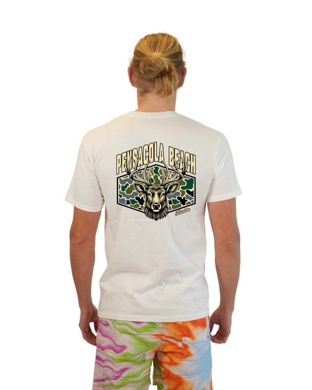 Pensacola Beach Deer Men T-Shirt – Camouflage Edition - Image 14