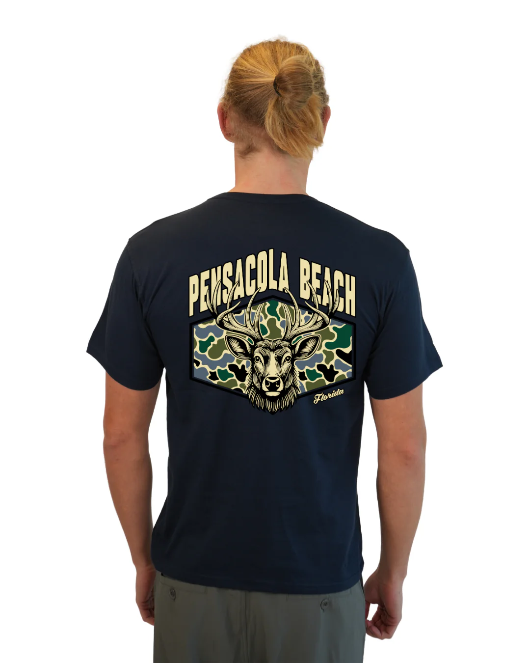 Pensacola Beach Deer Men T-Shirt – Camouflage Edition - Image 15