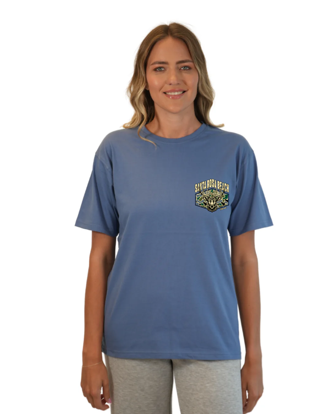 Santa Rosa Beach Deer  Women T-Shirt – Camouflage Edition - Image 2