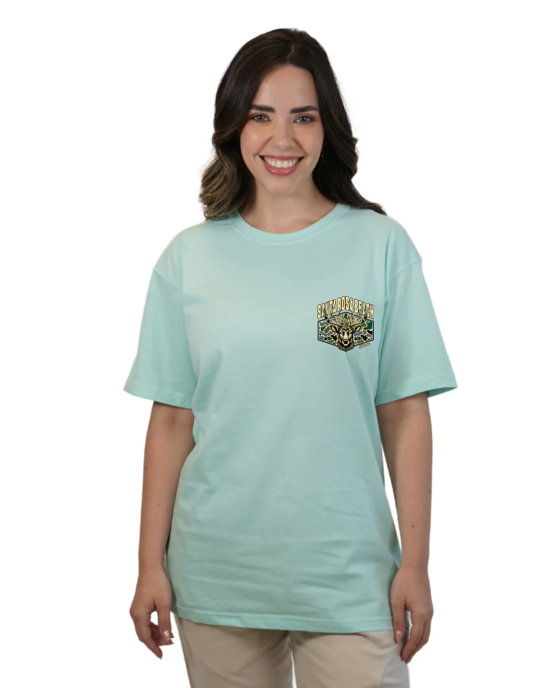 Santa Rosa Beach Deer  Women T-Shirt – Camouflage Edition - Image 4
