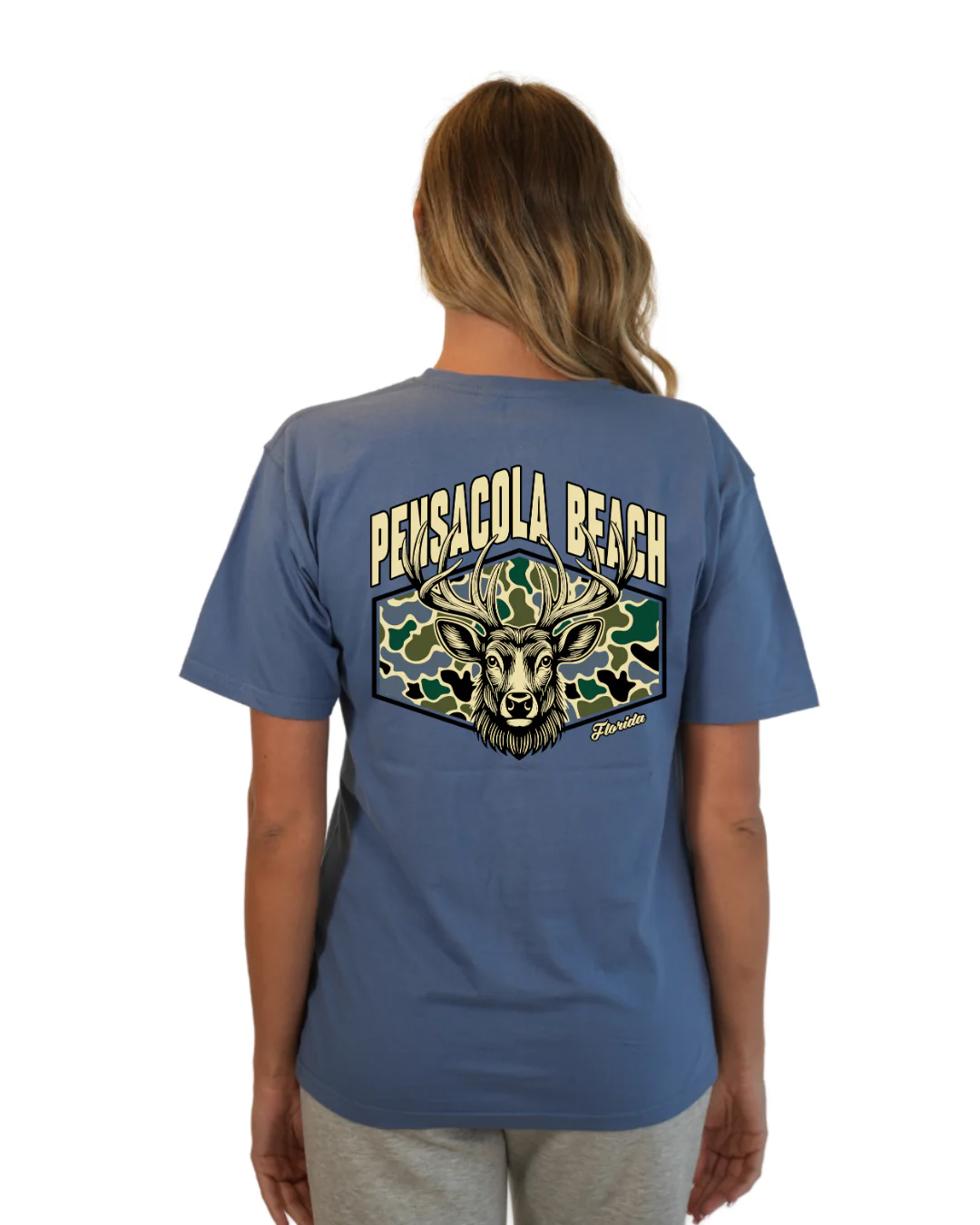 Pensacola Beach Deer  Women T-Shirt – Camouflage Edition - Image 10