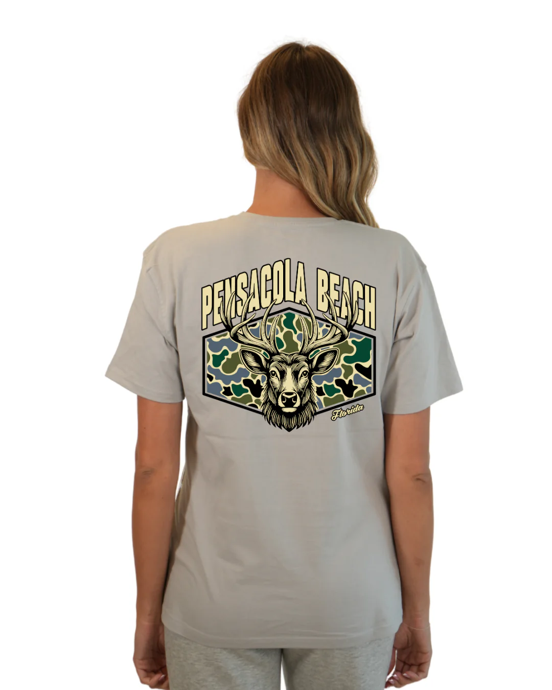 Pensacola Beach Deer  Women T-Shirt – Camouflage Edition - Image 11
