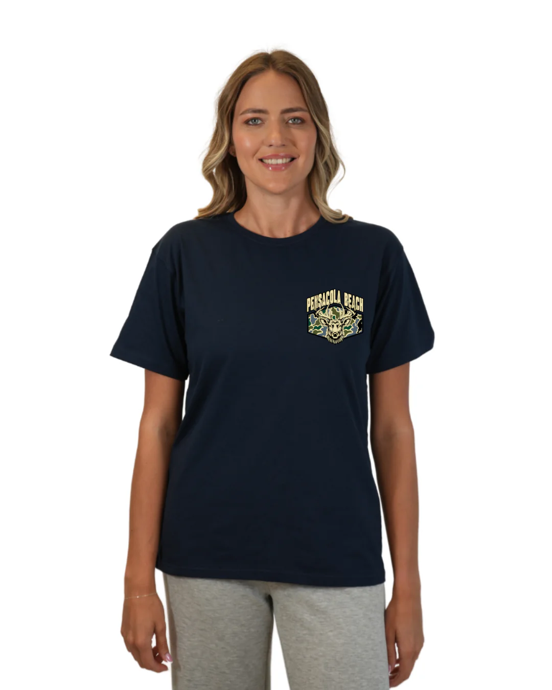 Pensacola Beach Deer  Women T-Shirt – Camouflage Edition - Image 7