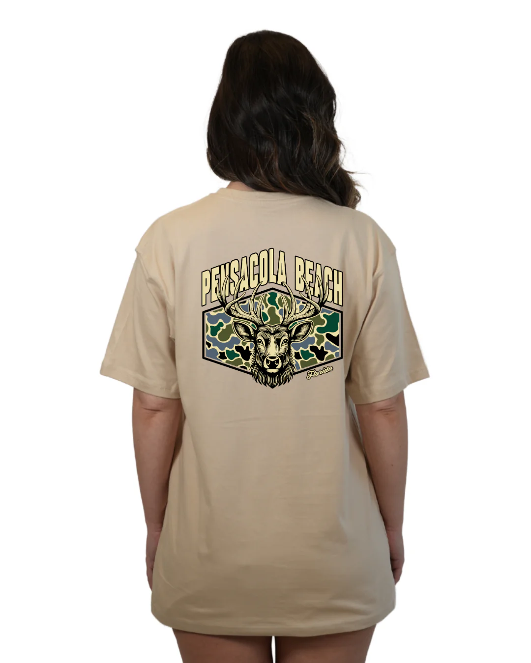 Pensacola Beach Deer  Women T-Shirt – Camouflage Edition - Image 8