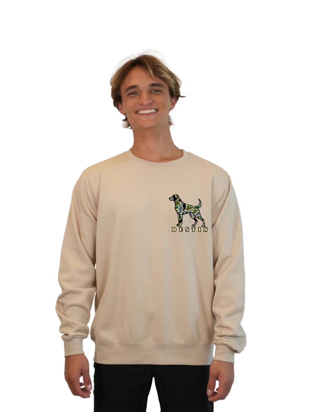 Destin Dog Men Crewneck – Camouflage Edition - Image 3