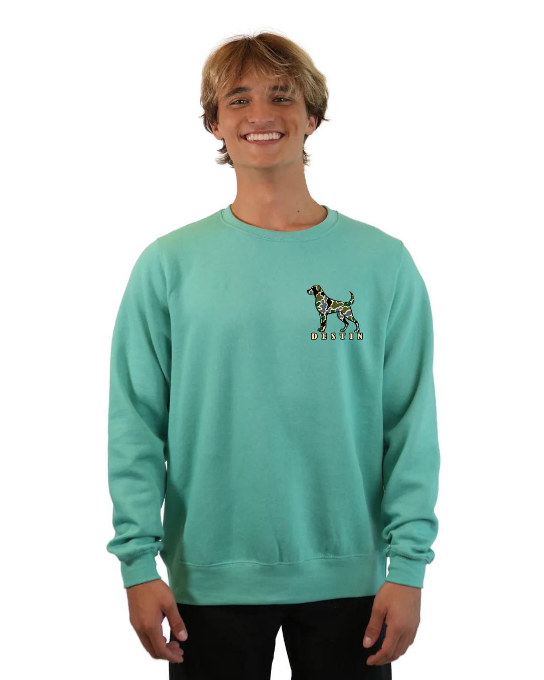 Destin Dog Men Crewneck – Camouflage Edition - Image 4