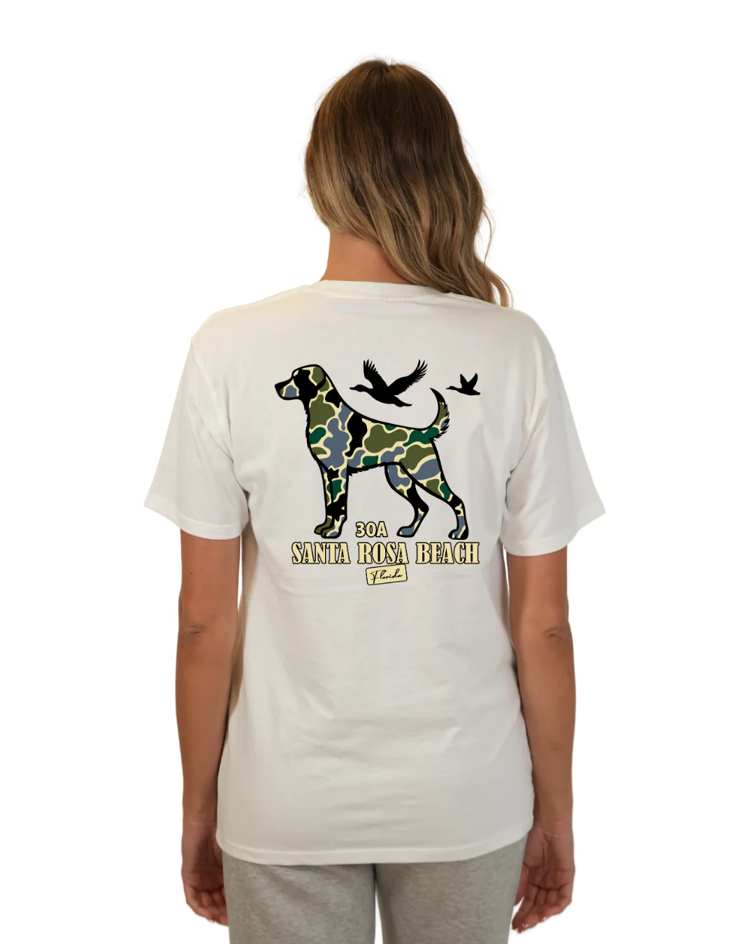 Santa Rosa Beach Dog Women  T-Shirt Camouflage Edition - Image 12