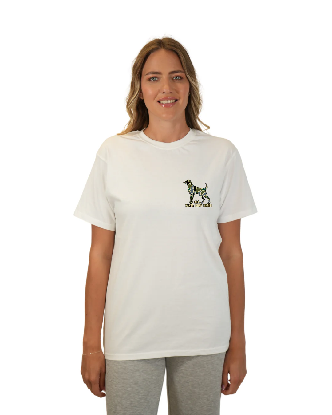 Santa Rosa Beach Dog Women  T-Shirt Camouflage Edition - Image 5