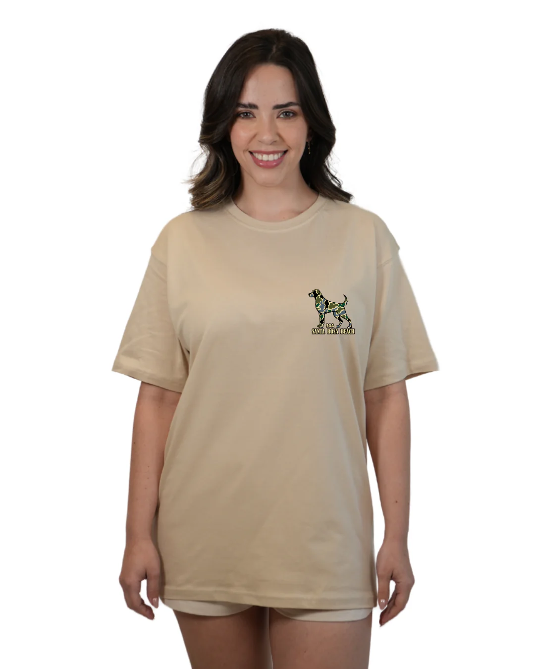 Santa Rosa Beach Dog Women  T-Shirt Camouflage Edition - Image 6