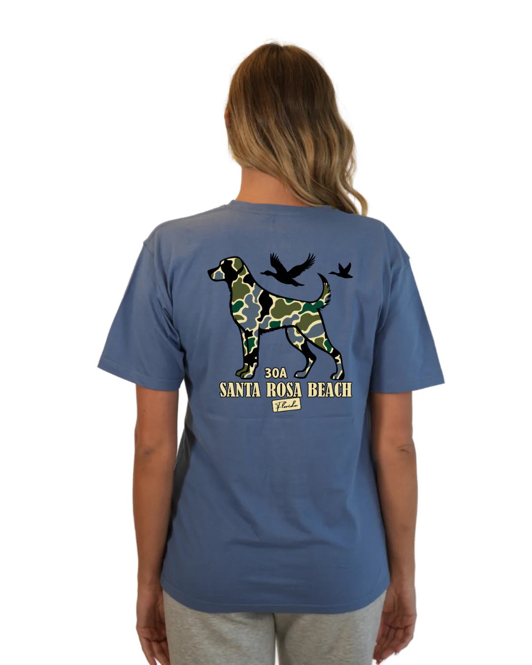 Santa Rosa Beach Dog Women  T-Shirt Camouflage Edition - Image 9