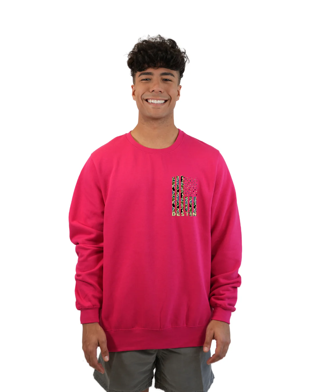 Destin Flag Men  Crewneck – Camouflage Edition - Image 7