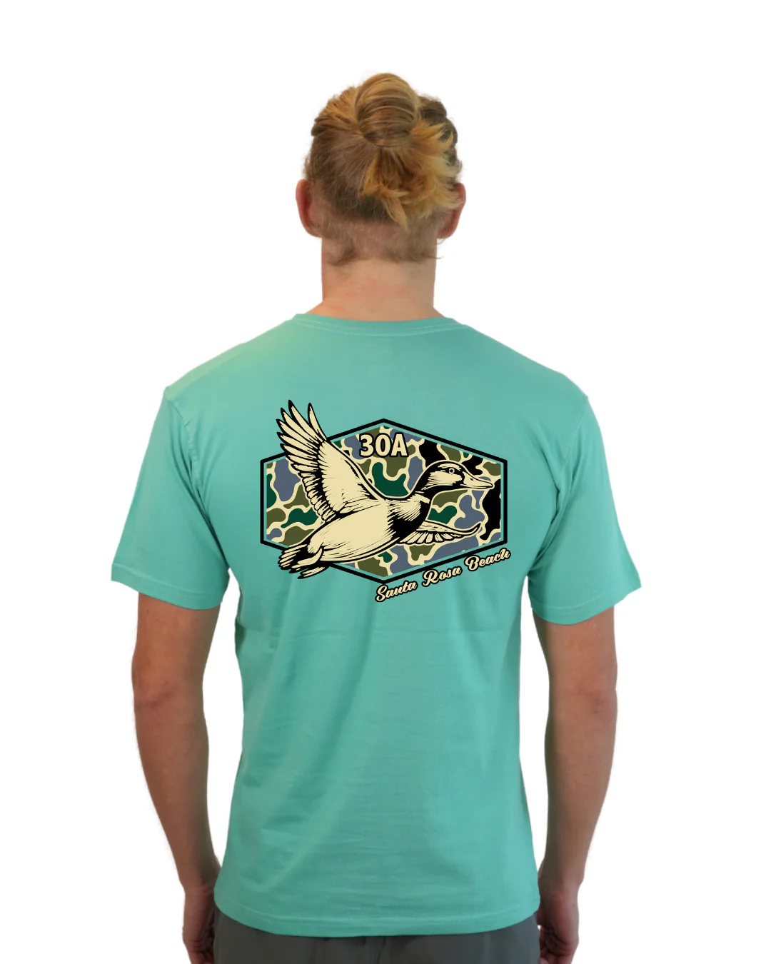 Santa Rosa Beach Duck Men  T-Shirt Camouflage Edition - Image 9