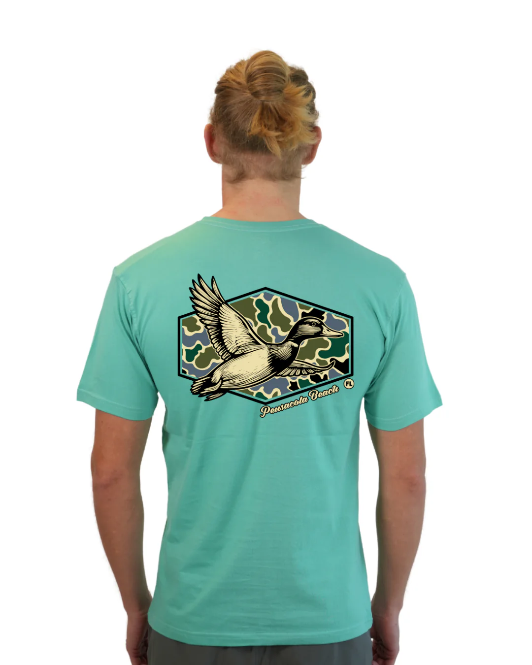 Pensacola Beach Duck Men T-Shirt Camouflage Edition - Image 10