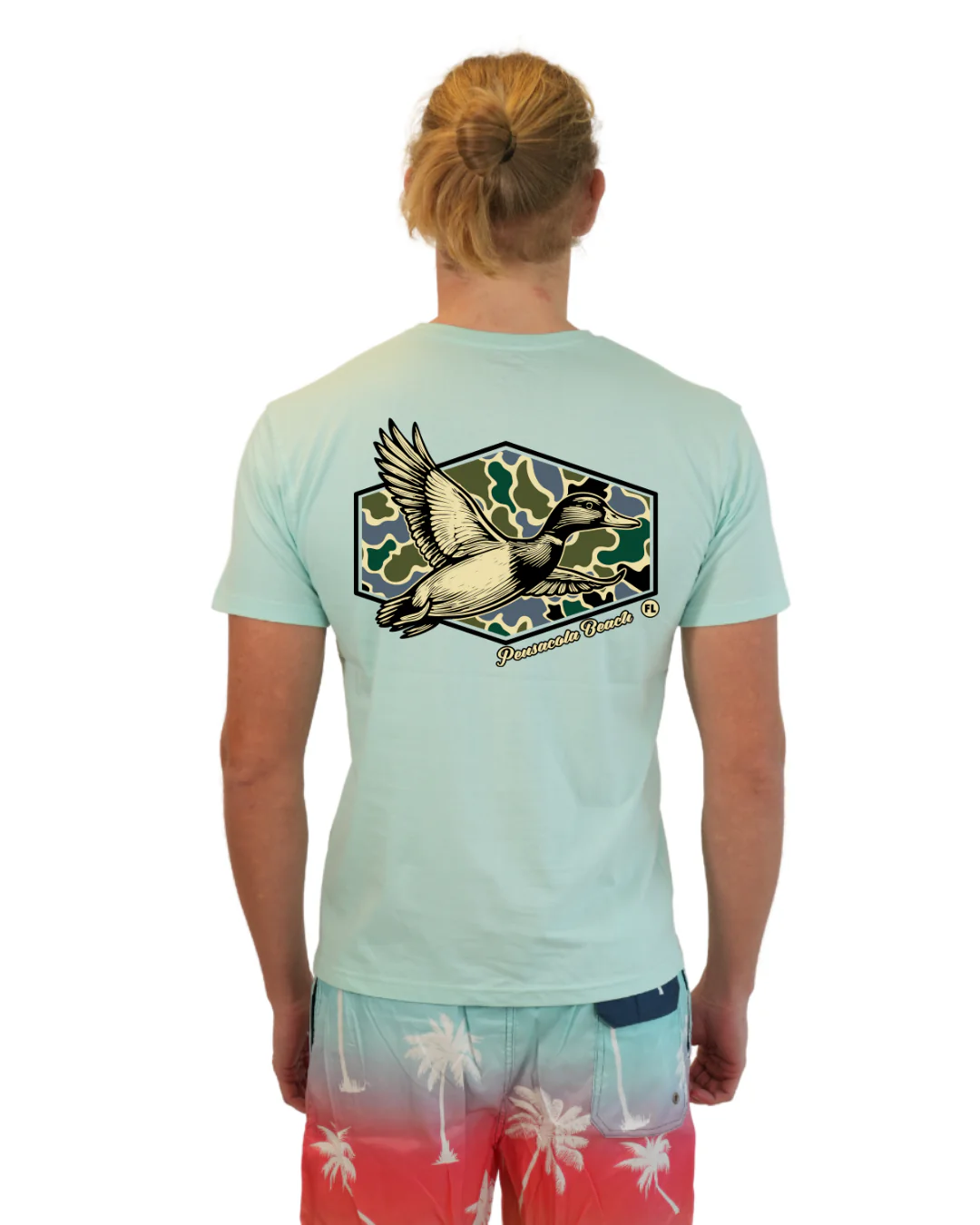 Pensacola Beach Duck Men T-Shirt Camouflage Edition - Image 13