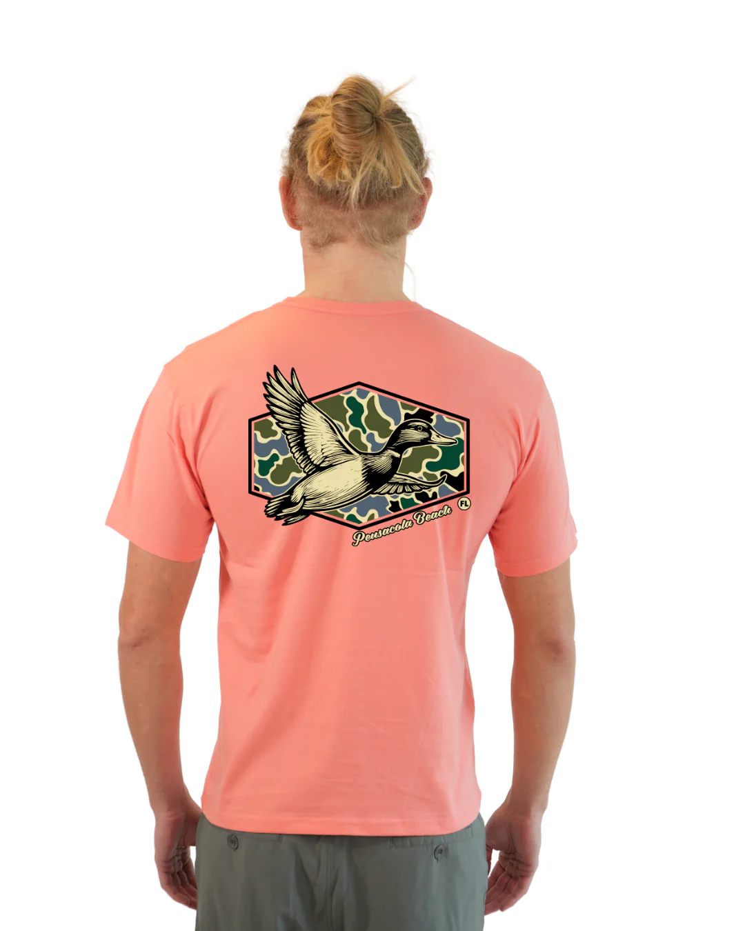 Pensacola Beach Duck Men T-Shirt Camouflage Edition - Image 2