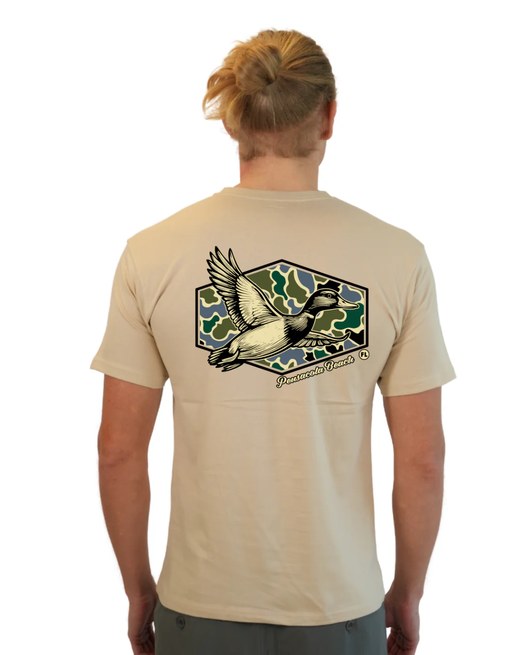 Pensacola Beach Duck Men T-Shirt Camouflage Edition - Image 9