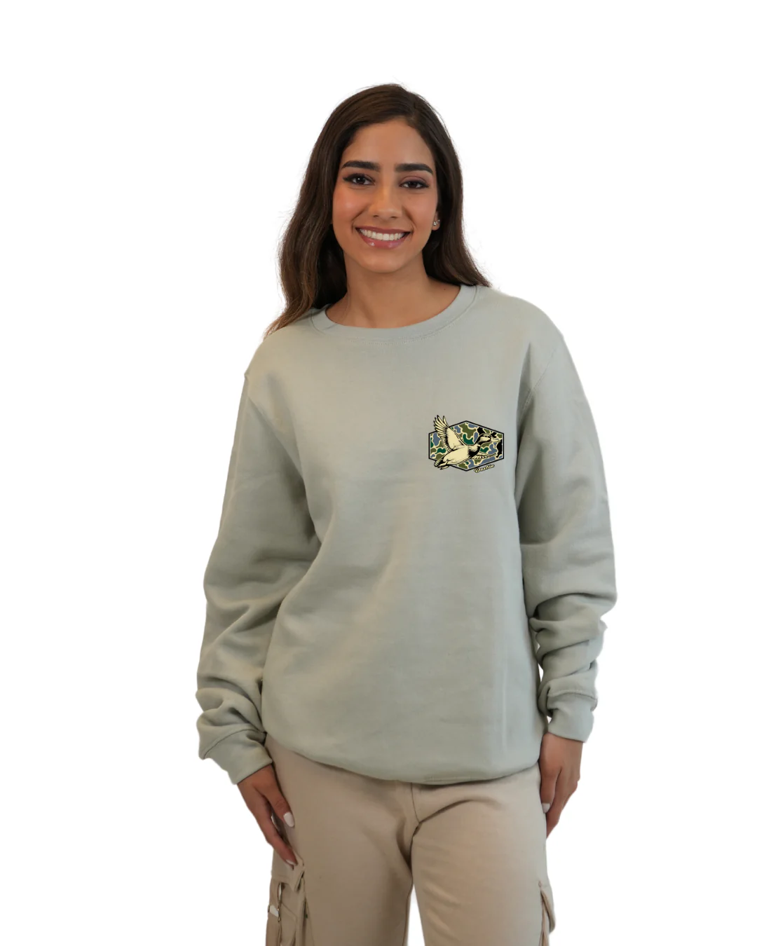 Destin Duck Women Crewneck – Camouflage Edition - Image 5