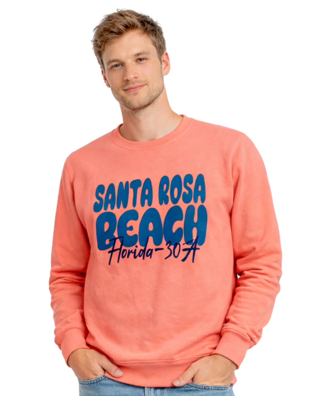 Santa Rosa Beach, Fl City Name Crewneck Style AI067C
