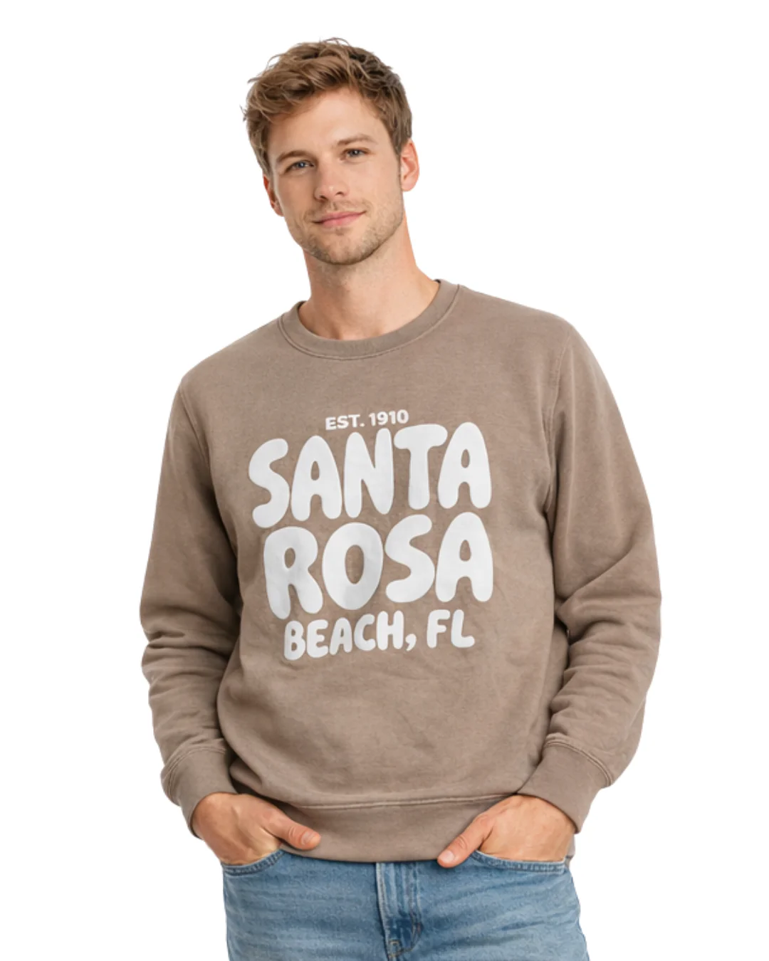 Santa Rosa Beach, Fl City Name Crewneck Style AI067C - Image 3